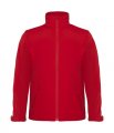 Kinder Softshell Jas Hoodie B&C JK969 rood